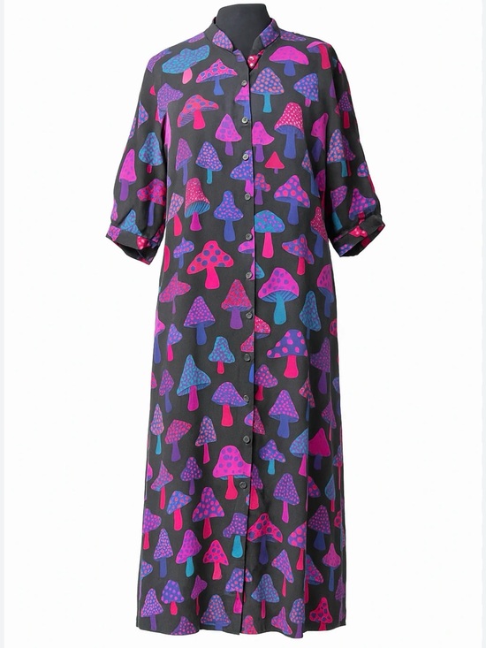 FARM Rio Dresses & Skirts - NEW NWT Farm Rio Colorful NeonMushroom Print Dress size S